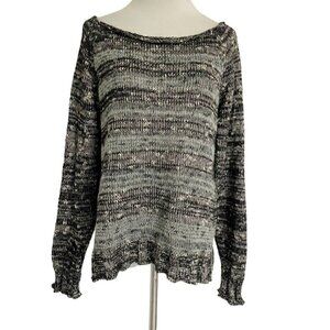 Georgina Estefania Size Large Pull Over Long Sleeve Knit Top